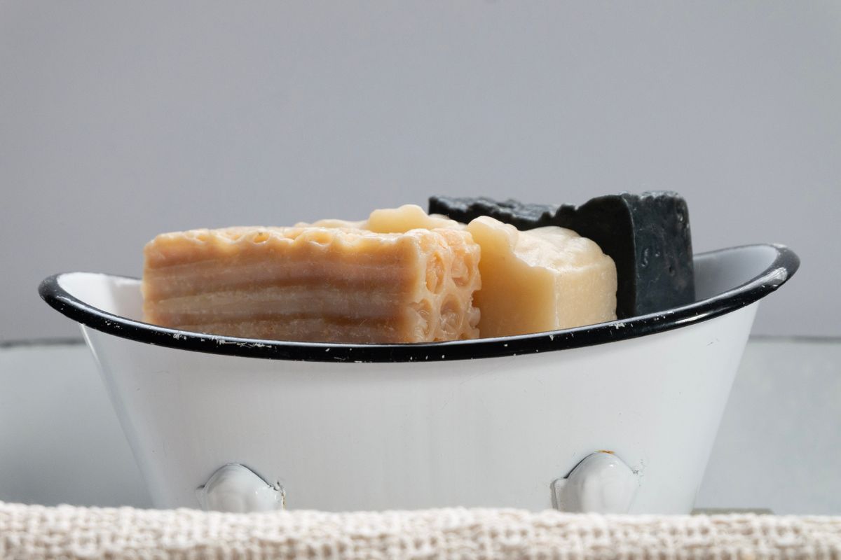 Ribbed Ceramic Soap Dish - view 1